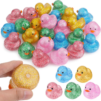 25 mini-canards flottants en plastique qui couinent, jouets de bain en vrac, unisexe, 0-24 mois, fête prénatale, enfants, tout-petits, fête d'anniversaire