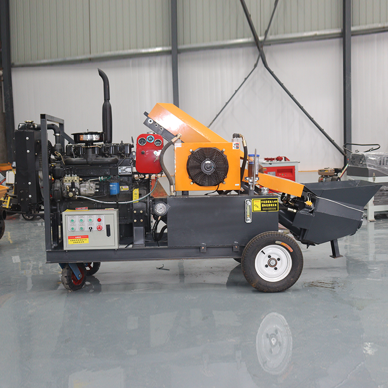 Diesel Engine Concrete Mixer Pump Mortar Conveying Pump Portable Concrete Pump for Building