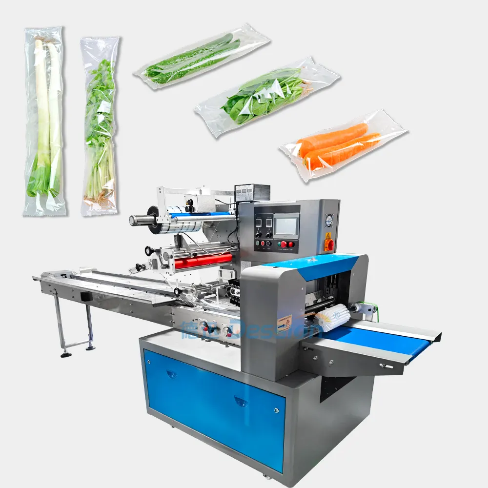 Horizontal Vacuum Packing Machine Automatic Vegetable Fruit Pillow Packaging Machine Price