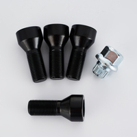 Boulon à dent anti-vol en acier noir, 1 pièce, boulon de roue de sécurité de haute qualité