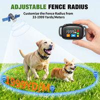 TIZE Nouvelle Arrivée 33-1999m Système de Containment GPS Sans Fil Extérieur Étanche pour Chien avec Collier Intelligent Vibrant et Choc à Rayon Personnalisé