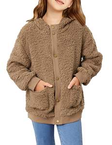 Bouton pression vers le bas nouveau design filles manteau deux poches latérales filles manteau 2 3 <span class=keywords><strong>ans</strong></span> à manches longues enfants veste d'hiver pour les filles - Product Image 2