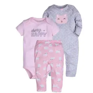 Guter Preis Schöne Winter Baby Girl Kleidung Anzug Stram pler 100% Bio-Baumwolle Mode Baby Designer Kleidung