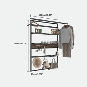 رف حائط متعدد الطبقات قابل للتعديل من سبائك الألومنيوم من YOUPON، ذو بناء متين وسعة تخزين كبيرة للاستخدام المنزلي والمكتبي - Product Image 1