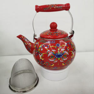 BOYANG nuovo arrivo <span class=keywords><strong>teiera</strong></span> 2.5L manico in ceramica generale bollitore <span class=keywords><strong>da</strong></span> tè smaltato per <span class=keywords><strong>fornello</strong></span> a induzione con colino <span class=keywords><strong>da</strong></span> tè - Product Image 3