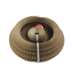 Tiragraffi per Gatti Moderno a Forma di Organo con Catnip, Pieghevole, Riutilizzabile, Interattivo, con Campanello Incluso, in Cartone Ondulato - Product Image 6