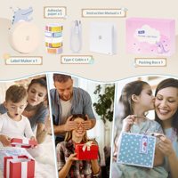 Pour D11 Morandi Coffret Cadeau Sans Fil pour Imprimante d'Étiquettes Autocollantes Thermiques 203DPI Colorées Transparentes
