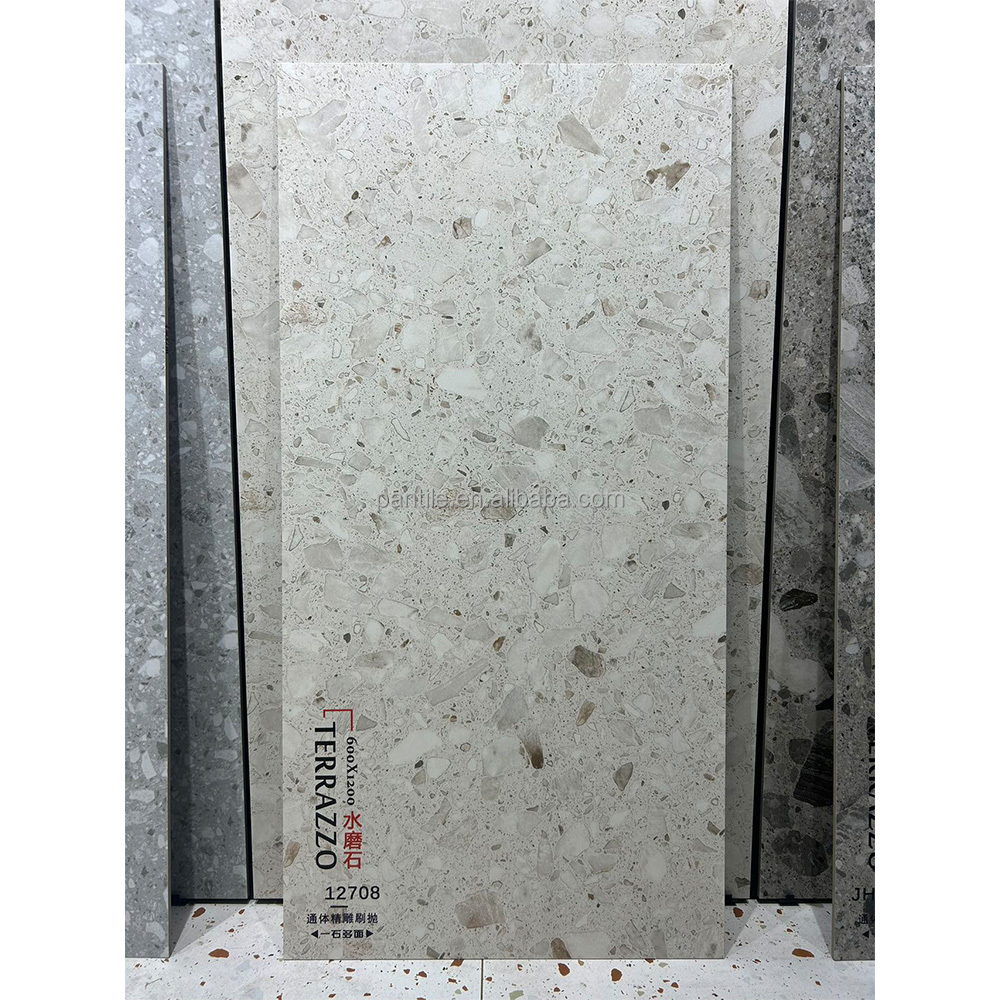 60x120 современная каменная текстура Porcelanato интерьер гостиной ванная дизайнерская плитка матовая терраццо Керамическая Настенная и напольная плитка