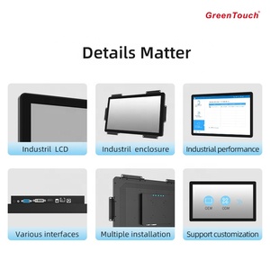 22 "Vandalproof IPS cảm ứng màn hình Màn hình với USB HD-MI DVI VGA dp VESA được xây dựng máy tính để bàn cảm ứng hiển thị Màn hình máy tính sản phẩm mới - Product Image 3