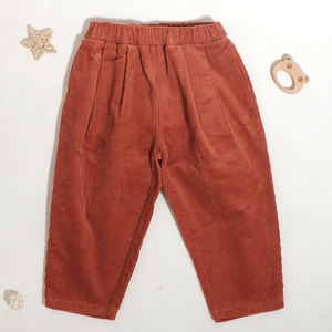 بنطلون قطني فضفاض سفلي فضفاض بتصميم كلاسيكي للأطفال بشعار مخصص ، بنطلون بجيب منحرف للأطفال الصغار بلون سادة فضفاض للفتيات الصبيان - Product Image 6