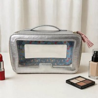 Sac de rangement de luxe moderne pour Mahjong et Poker, écologique, imperméable, pliable, en PVC transparent, style américain, avec fermeture éclair et franges