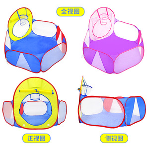 Carpa de Juego Infantil con Aro de Baloncesto de 1.2M, Plegable, para Uso en Interiores y Exteriores, Casa de Juegos para Niños de 2 a 4 Años - Product Image 3