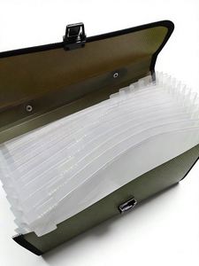 Portafolios Expandible A4 con Textura de Diamante: Organizador de Documentos con Múltiples Bolsillos - Product Image 4