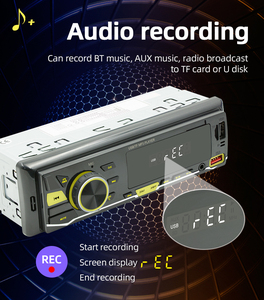 Radio Universal para Auto, Reproductor <span class=keywords><strong>MP3</strong></span>, USB, TF, Receptor <span class=keywords><strong>de</strong></span> Audio, <span class=keywords><strong>Buscador</strong></span> <span class=keywords><strong>de</strong></span> Autos, Asistente <span class=keywords><strong>de</strong></span> Voz, Retroiluminación <span class=keywords><strong>de</strong></span> 7 Colores, Grabación, Conector ISO - Product Image 4