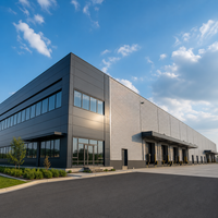 Atelier en structure d'acier léger préfabriqué, fourni par l'usine, avec services de découpe, pliage et soudage, à vendre