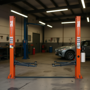 Elevador de Autos de Dos Postes, Capacidad de 10,000 lb, Altura de Elevación de 77\", Liberación de Bloqueo de Doble Punto TMG-TPL45, Brazos Simétricos, Placa de Piso, Elevadores de Autos - Product Image 2