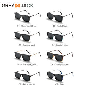 Gafas de Sol Magnéticas Greyjack, Montura Negra de TR Metálico, Lentes TAC con Protección UV400, Diseño Cuadrado Unisex - Product Image 2