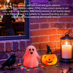 Factory Direct Sales Classic TPR <b>Pumpkin</b> Ghost Glowing Fidget Squeeze Decorations for Party Festival Halloween Favors - Product Image 2