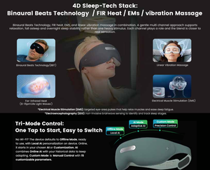 La Primera Máscara de Sueño Todo en Uno con IA del Mundo, con EEG y <span class=keywords><strong>EMS</strong></span>, Máscara Inteligente para Dormir con Terapia de Calor, Tecnología Biohacking - Product Image 5