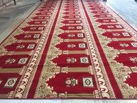 Tapis de prière musulman personnalisé en gros, tissé et imprimé, réversible, antidérapant, en nylon/laine, pour salon, chambre et hôtel