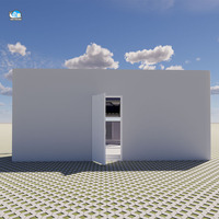 Maison en conteneur en verre de luxe sur mesure pour hôtel de villégiature en plein air, café préfabriqué