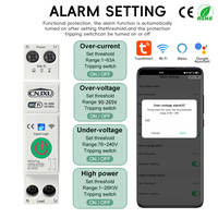 Interruptor de Circuito Inteligente WiFi de 63A, Monitoreo de KWh, Protección Contra Sobrecorriente y Sobretensión, Temporizador, Relé, Tuya Smart Life