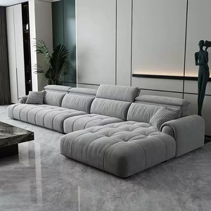 Nuevo sofá de tela estilo crema, sofá grande y pequeño para el hogar, sofá de terciopelo cepillado de fila recta, sofá noble tipo concubina. - Product Image 1