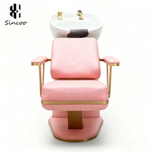 Precio de Fábrica al por Mayor: Silla Moderna de Cuero Sintético con Lavabo Cerámico para Salones de Belleza, Centros de SPA y Masajes, Ecológica - Product Image 5