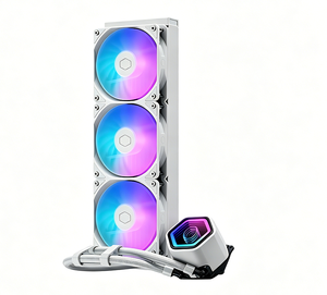 Enfriador Líquido <span class=keywords><strong>Cooler</strong></span> <span class=keywords><strong>Master</strong></span> Liquid B360 Core White de 360 mm, Sistema AIO de Circuito Cerrado, ARGB, para Juegos, Ventilador de Refrigeración, Gran Venta - Product Image 1