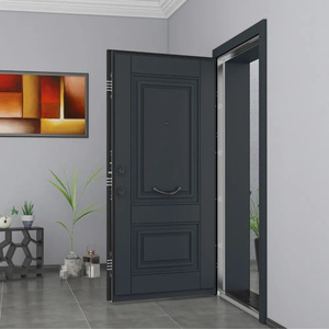Puerta blindada de MDF y acero para entrada de uso comercial - Product Image 1
