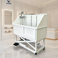 Baignoire pliable multifonction VIRANT VLT-X-TB pour animaux de compagnie, best-seller, pour chats et chiens, avec élévateur électrique et revêtement en poudre