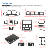 Autocollants de protection pour le volant, la décoration de la console centrale et la navigation intérieure pour Dodge Challenger 2009-2014