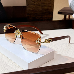 <span class=keywords><strong>Gafas</strong></span> de Sol de Moda con Logotipo Personalizado, Marca de Lujo, con Diamantes, <span class=keywords><strong>para</strong></span> <span class=keywords><strong>Hombre</strong></span> y Mujer, Estilo Hip Hop, Brillantes, con Circonitas - Product Image 3