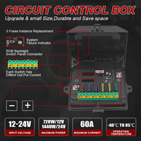 Panneau d'interrupteurs multi-usage APP Control 6 Gang 12V 24V en aluminium de qualité marine pour bateaux SUV Beach Buggies RV Lighting Control