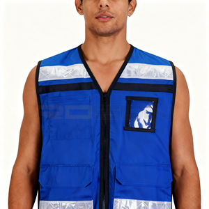 Gilet di Sicurezza ANSI Classe 2 Alta Visibilità con Nastro Riflettente da 5cm e Logo Personalizzato per Lavoratori Stradali - Product Image 2