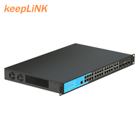 10G serat Uplink 24 Port POE 300w 400w dikelola jaringan perusahaan Switch 1U rak Built-in Power penjualan terbaik