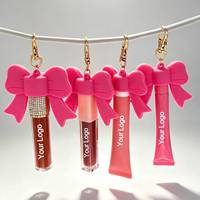 Gloss à lèvres personnalisé avec logo de marque et design de capuchon en forme de nœud pour filles, fabricant de gloss à lèvres personnalisé
