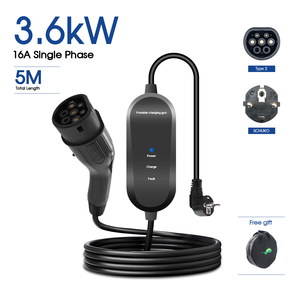 Nouvelle arrivée - Station de <span class=keywords><strong>recharge</strong></span> portable pour véhicules électriques Isigma Y1 3,6 kW 16A Type 2 avec un câble de 5 m Type 1/Type 2/GBT - Product Image 1