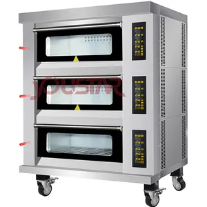 Commercial Industrial Food Baking Equipment Machine 1 2 3 4 Deck Electric Cake Pizza Toaster Bread Bakery Baking Oven