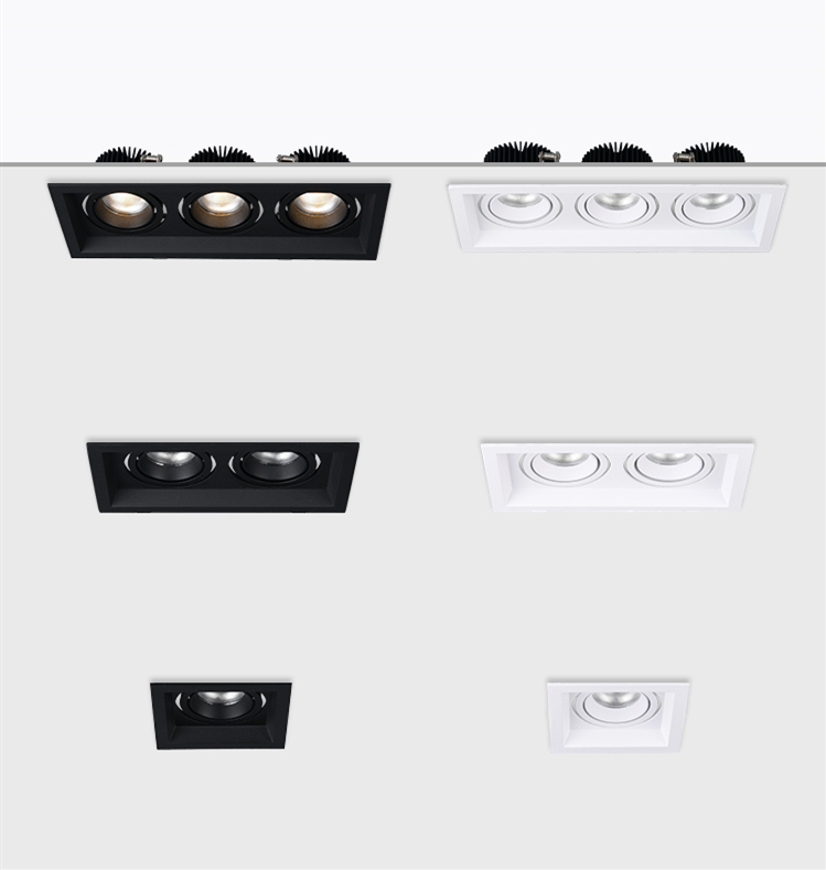 Foshan Одна Головка Решетка Света встраиваемый светодиод COB Потолочный светильник 12 Вт Внутреннее освещение Прожектор