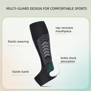 Manguitos de compresión de punto para fútbol con correas, antideslizantes, para espinilleras y tobillos - Product Image 5