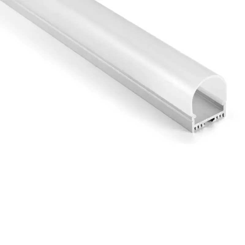 Luz de led flexível meia redonda, alta qualidade, borda iluminada, perfil de alumínio para iluminação da tira
