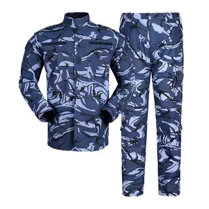 Heren Uniform Acu Pak Hoge Kwaliteit Jas Broek Blauwe Camouflage