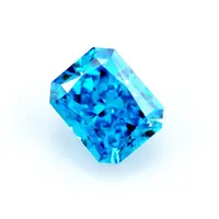 Solto aqua azul cz gems 6x8mm pts, radiante corte aquamarino pedra zircônia cúbica para jóias de pedra preciosa