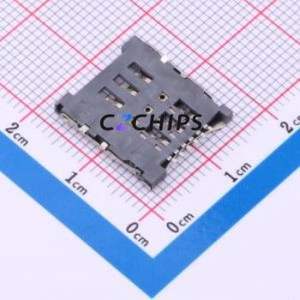 ZX-MSIM-481.8J SIM Card Connector SMD Connector Flip Cover Type Micro SIM Card Card Holder 1.8mm - Product Image 2