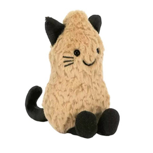 定制标志万圣节猫花生毛绒玩具可爱舒缓卡通枕头花生变身小猫毛绒动物娃娃 - Product Image 1
