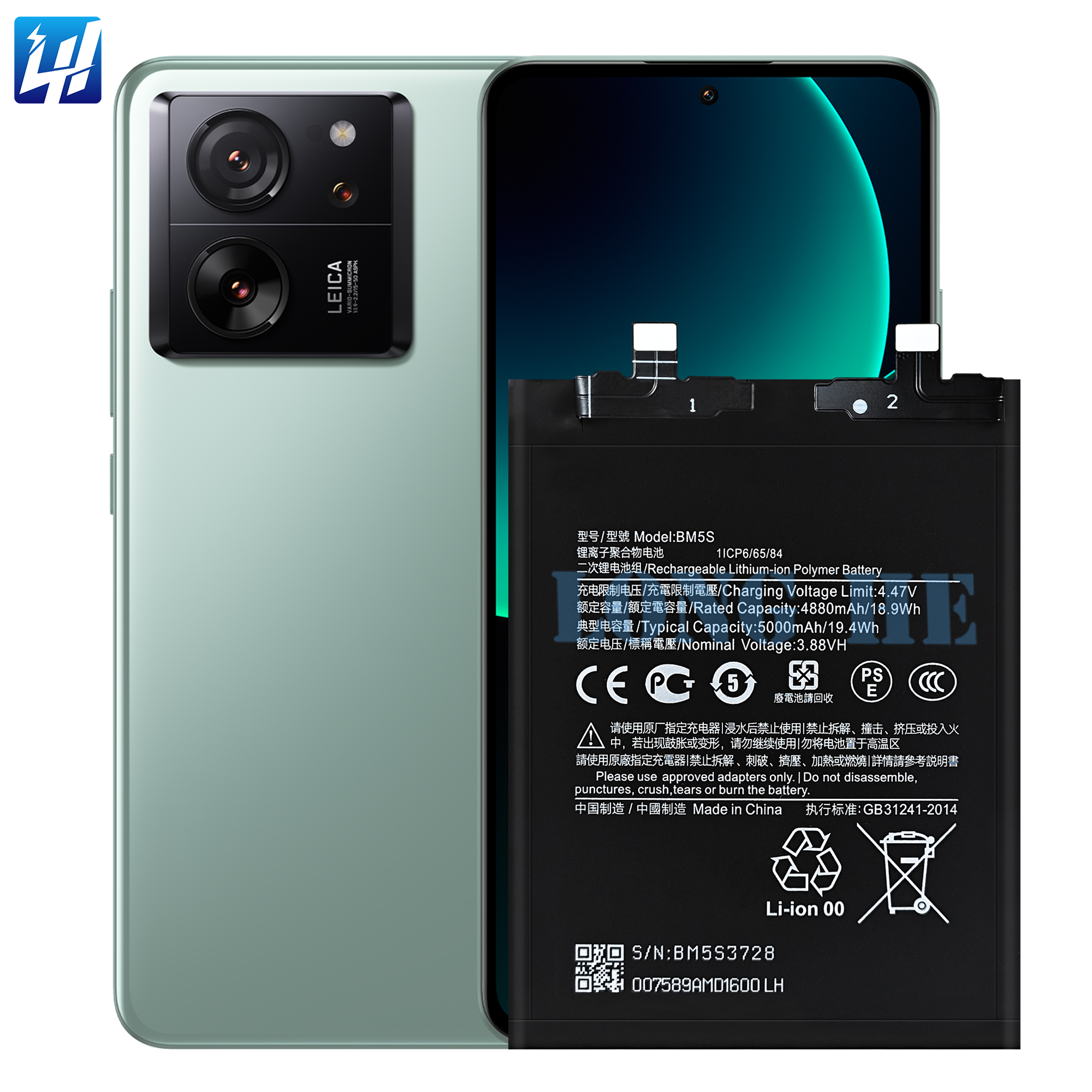 Oem真新しい0サイクルBM5S電話バッテリー交換用Redmi K60 Ultra