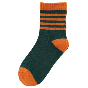 Calcetines de algodón peinado suave a rayas de colores personalizados OEM <span class=keywords><strong>para</strong></span> bebés, niños pequeños, y niños/as, calcetines escolares de algodón <span class=keywords><strong>para</strong></span> niños/as. - Product Image 3