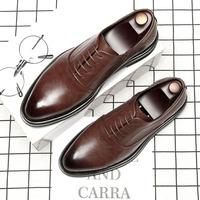 Chaussures Oxford en cuir pour hommes, style formel, nouvelle collection automne 2026, basses, unies, pour mariage et bureau, à bout pointu