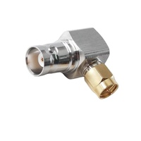 Adaptateur de connecteur coaxial RF à angle droit, prise mâle SMA vers prise femelle BNC